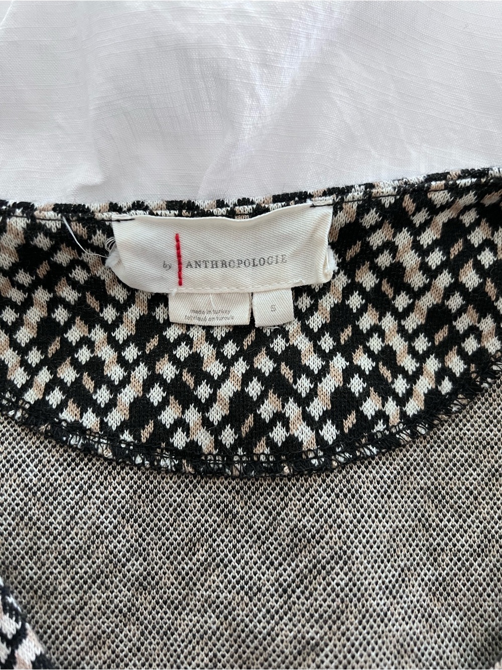 Anthropologie Layered Jacquard Vest/Blouse Attached Size Small EUC - Picture 11 of 12